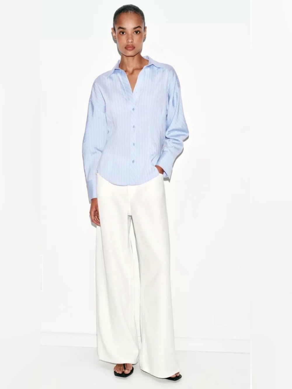 NWT Zara Fitted Stripe Shirt {$55.90} - Picture 4 of 5